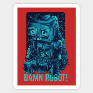 damn robot remastered Sticker